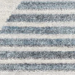 Kirklands Home Area Rugs|Blue Linear Geometric Washable Runner, 2x12