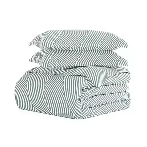 Kirklands Home Duvets|Blue Linear 2-pc. Twin Duvet Cover Set