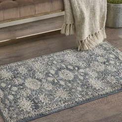 Kirklands Home Area Rugs|Blue Lush Vines Accent Rug