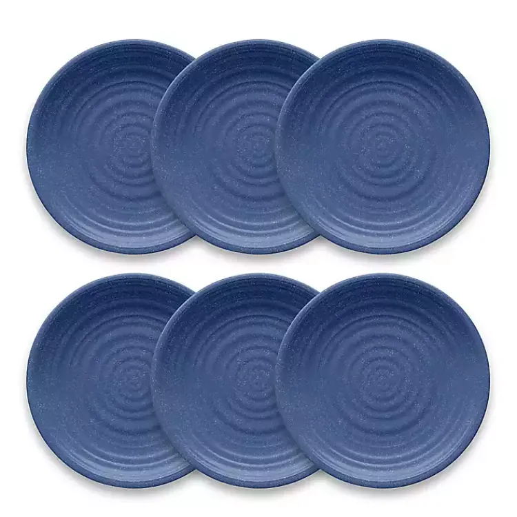 Kirklands Home Outdoor Dining|Madden Melamine Dinner Plates, Set of 6 Blue