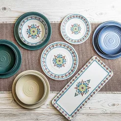 Kirklands Home Outdoor Dining|Madden Melamine Dinner Plates, Set of 6 Blue