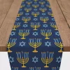 Sale Blue Menorah Table Runner, 72 in. Hanukkah Decorations