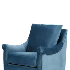 Kirklands Home Accent Chairs|Mora Swivel Accent Chair Blue