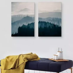 Kirklands Home Canvas Art|Blue Mountain Canvas Prints, Set of 2