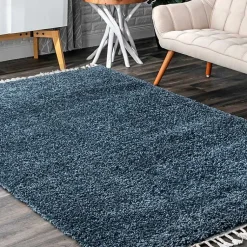 Kirklands Home Area Rugs|Neva Plush Shag Area Rug, 5x7 Blue