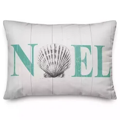 Blue Noel Shell Christmas Accent Pillow Pillows