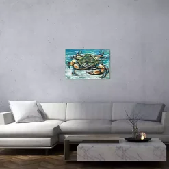 Kirklands Home Canvas Art|Palette Crab Canvas Art Print Blue