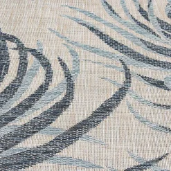 Kirklands Home Outdoor Rugs|Palm Fronds Lava Indoor/Outdoor Area Rug, 5x7 Blue