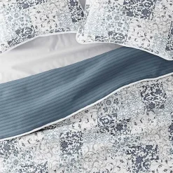 Kirklands Home Quilts|Blue Patchwork Reversible 3-pc. Queen Quilt Set