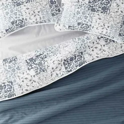 Kirklands Home Quilts|Blue Patchwork Reversible 3-pc. Queen Quilt Set