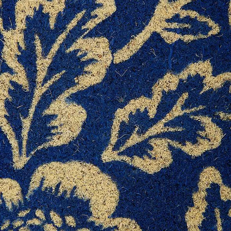 Kirklands Home Doormats|Blue Peonies Coir Doormat