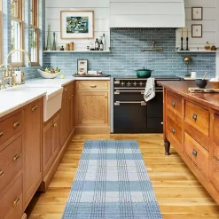 Kirklands Home Area Rugs|Plaid Emily Henderson x RugsUSA Runner, 2x8 Blue