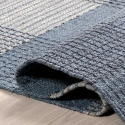 Kirklands Home Area Rugs|Plaid Emily Henderson x RugsUSA Runner, 2x8 Blue