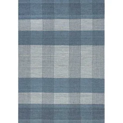 Kirklands Home Area Rugs|Plaid Emily Henderson x RugsUSA Rug, 8x10 Blue