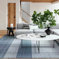 Kirklands Home Area Rugs|Plaid Emily Henderson x RugsUSA Area Rug, 6x9 Blue