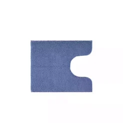 Kirklands Home Bathroom Rugs|Blue Plush Microfiber Bath Mat, 20x24