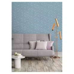 Kirklands Home Wall Murals & Wallpaper|Poplin Peel & Stick Wallpaper Blue