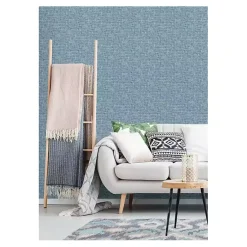 Kirklands Home Wall Murals & Wallpaper|Poplin Peel & Stick Wallpaper Blue