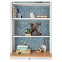 Kirklands Home Wall Murals & Wallpaper|Poplin Peel & Stick Wallpaper Blue