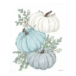 Online Blue Pumpkin Trio Canvas Art Print Fall