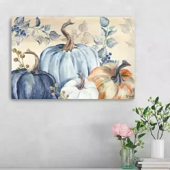 Outlet Blue Pumpkins Canvas Art Print, 24x16 in. Fall