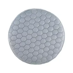 Kirklands Home Benches & Ottomans|Blue Quilted Honeycomb Ottoman