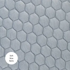 Kirklands Home Benches & Ottomans|Blue Quilted Honeycomb Ottoman