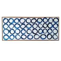 Kirklands Home Canvas Art|Blue Rings Framed Canvas Art Print