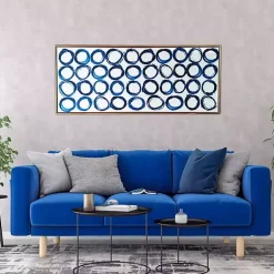 Kirklands Home Canvas Art|Blue Rings Framed Canvas Art Print