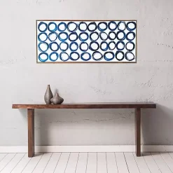 Kirklands Home Canvas Art|Blue Rings Framed Canvas Art Print