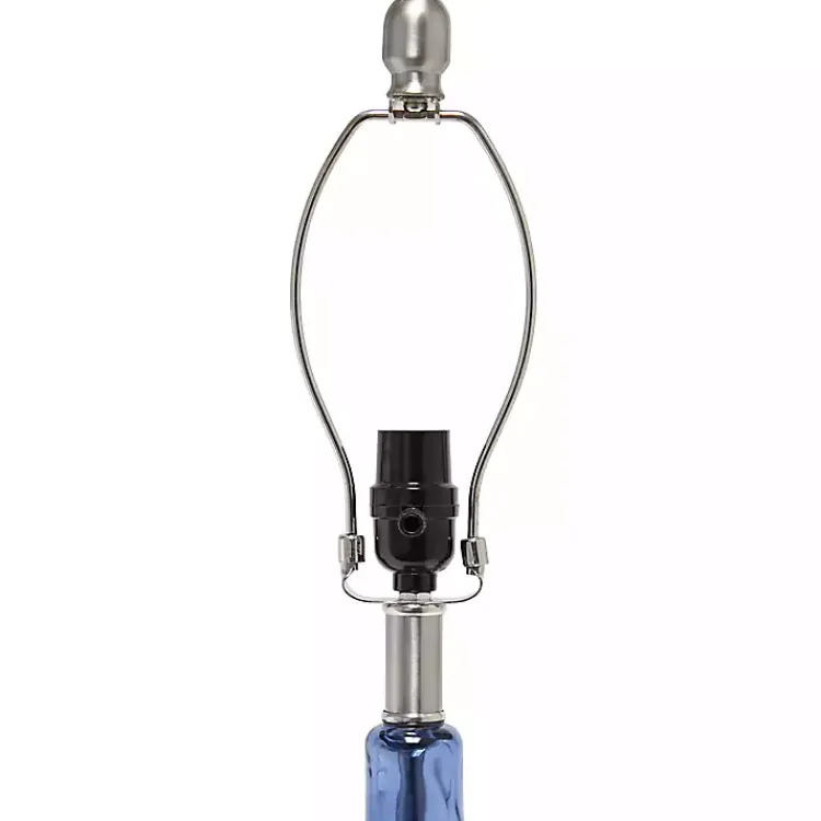 Kirklands Home Table Lamps|Rippled Glass Droplet Table Lamp Blue