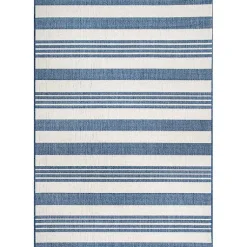 Kirklands Home Outdoor Rugs|Robin Stripe Outdoor Rug, 5x8 Blue