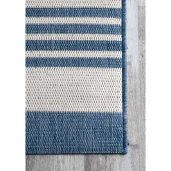 Kirklands Home Outdoor Rugs|Robin Stripe Outdoor Rug, 8x11 Blue