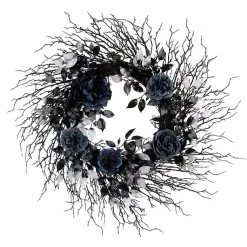 Clearance Blue Roses and Deadwood Wreath Halloween