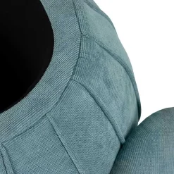 Kirklands Home Benches & Ottomans|Rounded Oval Storage Ottoman Blue