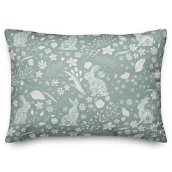 Kirklands Home Outdoor Cushions & Pillows|Scandinavian Bunny Indoor/Outdoor Pillow Blue