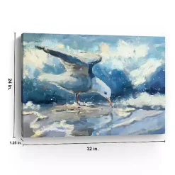 Kirklands Home Canvas Art|Seagull and Waves Canvas Art Print Blue