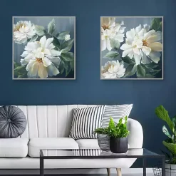 Kirklands Home Canvas Art|Secret Garden Framed Canvas Art Print Blue