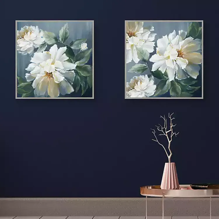 Kirklands Home Canvas Art|Secret Garden Framed Canvas Art Print Blue