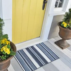 Kirklands Home Outdoor Rugs|Blue Shades Striped Indoor/Outdoor Scatter Rug