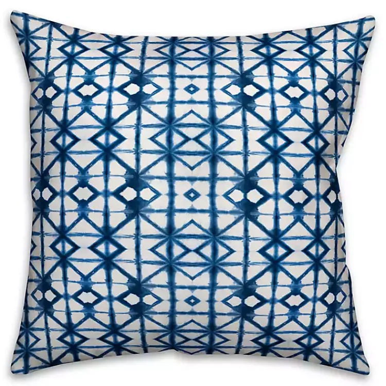 Kirklands Home Outdoor Cushions & Pillows|Blue Shibori Outdoor Pillow