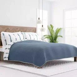 Kirklands Home Quilts|Blue Shibori Reversible 3-pc. King Quilt Set