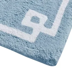 Kirklands Home Bathroom Rugs|Simple Trim Cotton Tufted Bath Mat, 40 in. Blue