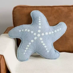 Discount Blue Starfish Boucle Pillow Pillows