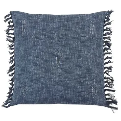 Sale Stitched Line with Fringe Throw Pillow Pillows