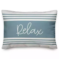 Kirklands Home Outdoor Cushions & Pillows|Striped Relax Outdoor Pillow Blue