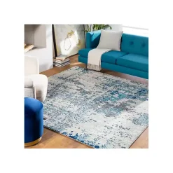 Kirklands Home Area Rugs|Blue Sutton Contemporary Area Rug, 6x9