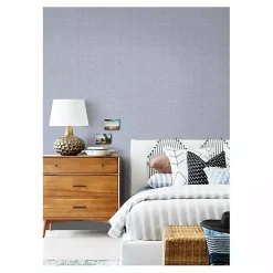 Kirklands Home Wall Murals & Wallpaper|Textured Faux Fabric Peel & Stick Wallpaper Blue