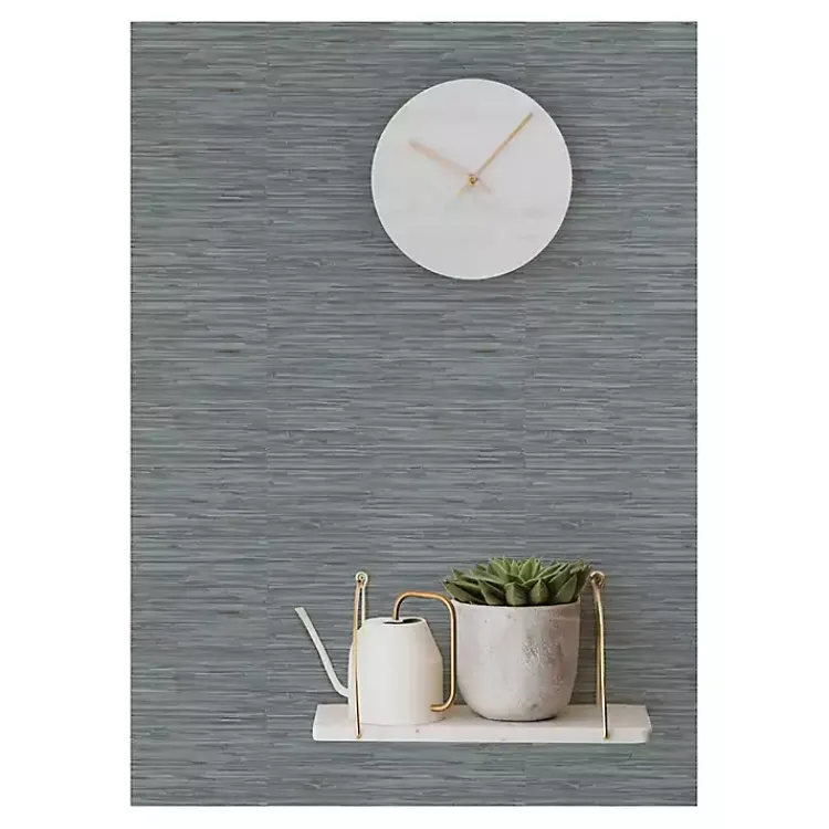 Kirklands Home Wall Murals & Wallpaper|Textured Grassweave Peel & Stick Wallpaper Blue