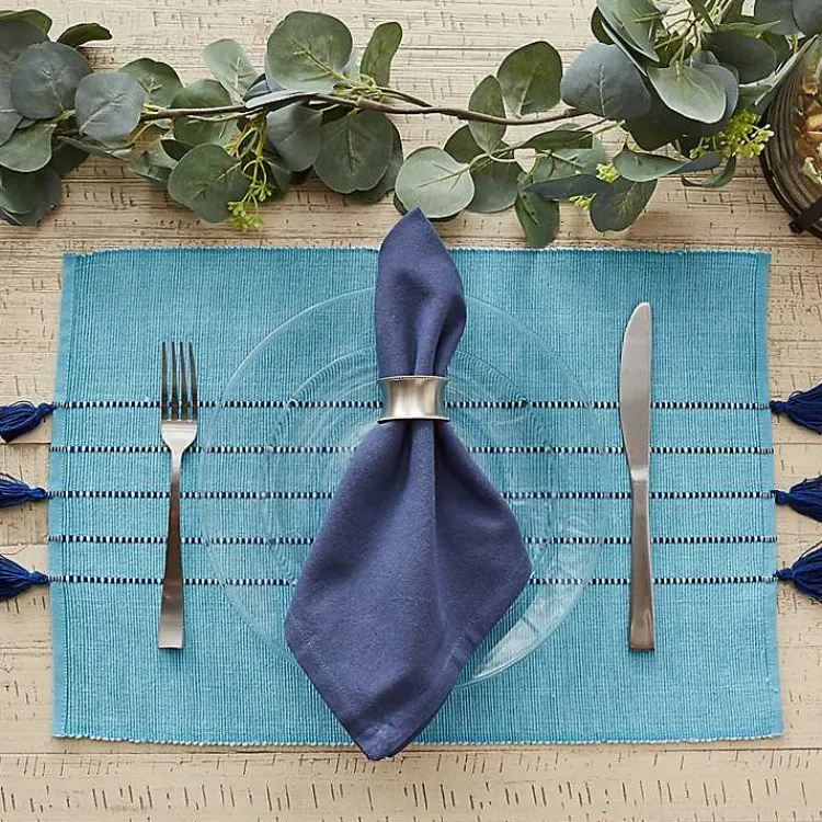 Kirklands Home Table Linens|Thera Stripe Placemats, Set of 6 Blue